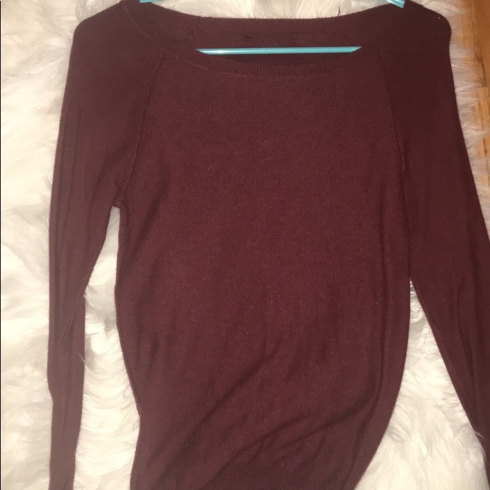Tight Maroon Long sleeve top *WORN ONCE*